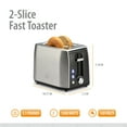 thumbnail image 3 of Toastmaster 2-Slice Fast Toaster - Kitchen Essential for Sandwich Bread & Breakfast Toast Maker - Wide-Slice Bread Toaster with Bagel, Frozen & Cancel Function Buttons - Includes Crumb Tray, 3 of 8