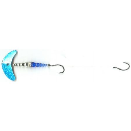 Mack s Lure Double Whammy Walleye 4 Blue Silver Tiger/Chrome/Blue Spinnerbaits