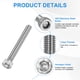 thumbnail image 2 of Uxcell 20-Pack M6 x 45mm Tornillos de Cabeza Hexagonal, Tornillo de Máquina de Acero Inoxidable 304, Sujetadores de Precisión de Rosca Completa, 2 of 7