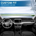 thumbnail image 3 of Black Dash Cover for Toyota Highlander 2020-2025 2026 (L, LE, XLE, XSE, Limited, Platinum) (with HUD) Non-Slip Center Console Dashboard Cover No Glare (Not Fit for Toyota Grand Highlander), 3 of 7