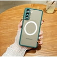 thumbnail image 2 of Galaxy S21 5G Case Magnetic [Support Magsafe Charger] Wireless Anti-Scratch Shockproof Matte Clear Full Camera Protection Slim Thin Phone Cover Case for Samsung Galaxy S21 6.2"-Dark Green, 2 of 10