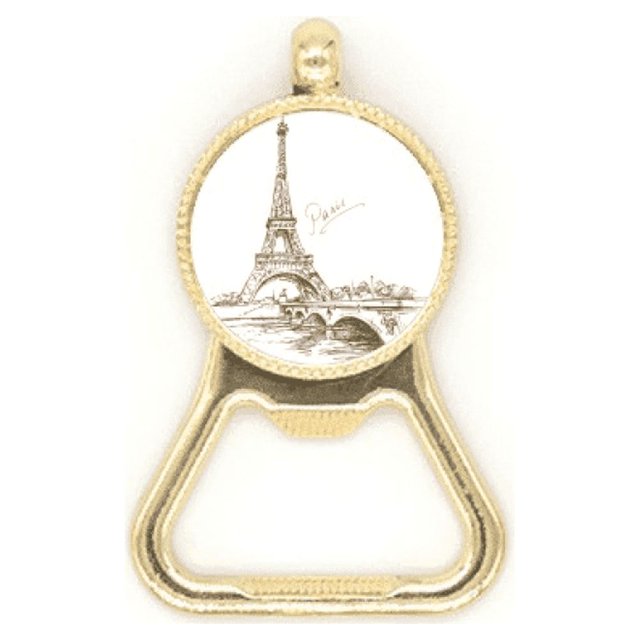 The Eiffel Tower Paris France Beer Bottle Cap Opener Stainless Steel Key Chain