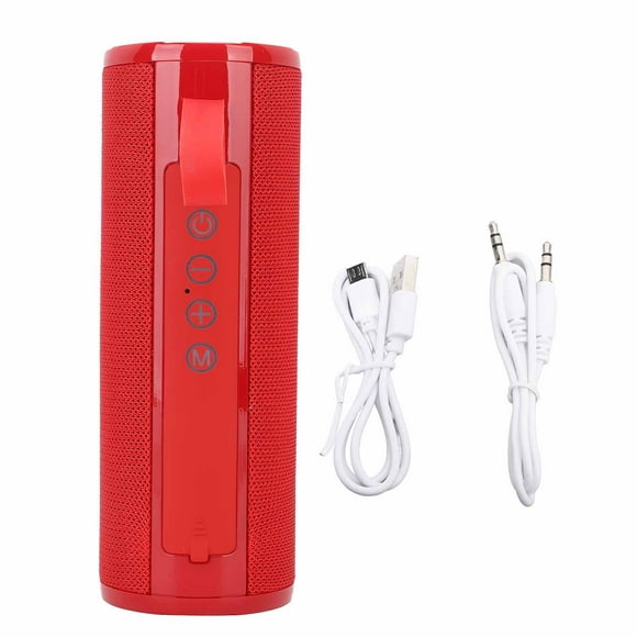 Bluetooth Speaker Red Wireless Portable Compact USB Charging Woofer Speaker for Home Outdoor
