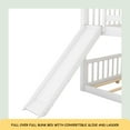 thumbnail image 4 of Full over Full Bunk Bed with Convertible Slide and Ladder, White, 4 of 11