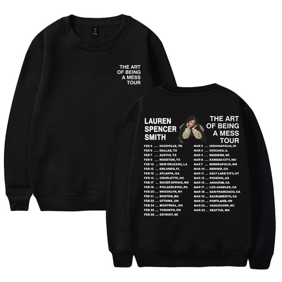 Lauren Spencer Smith The Art Of Being A Mess Tour 2026 Crewneck Long Sleeve Streetwear Men Women Sweatshirt