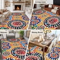 thumbnail image 6 of Colorful Boho Large Area Rugs for Bedroom Living Room, Soft Non Slip Carpet Bedside Rug, Watercolor Abstract Geometric Rectangular Floor Cover Kitchen Accent Rug 5'x8' for Dining Room/Office, 6 of 9