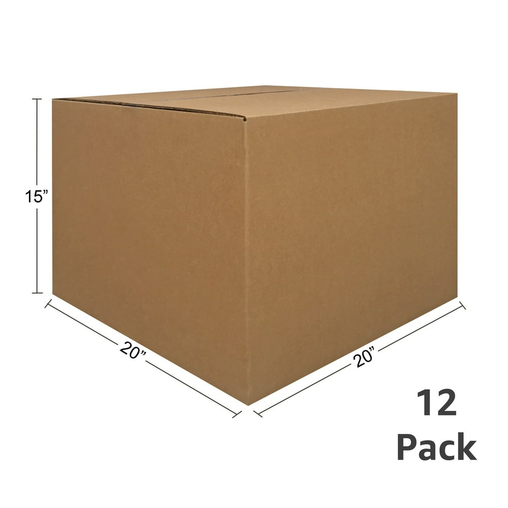 uBoxes 12 Large Corrugated Moving Boxes 20 x 20 x15"