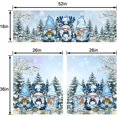 thumbnail image 2 of Christmas Kitchen Curtains Short and Valance Set Winter Blue Gnome Dining Room Fabric Curtain Drapes Xmas Tree Holiday Cafe Curtains Valance for Home Decor, 2 of 5