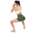 thumbnail image 2 of Running Athletic Shorts Yoga Short Pants Gym Dance Workout Shorts for Women, Army Green, S, 2 of 8