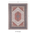 thumbnail image 3 of Contemporary Home Living 3.25' x 5' Medallion Geometric Area Throw Rug - Red and Navy Blue, 3 of 8
