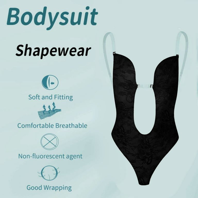 iOPQO Shapewear Tummy Control,Shapewear Bodysuit Sports Shapewear for Women  Backless Built In Bra Body Shaper Seamless With Open Crotch Strapless