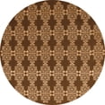 thumbnail image 1 of Ahgly Company Indoor Round Abstract Orange Contemporary Area Rugs, 7' Round, 1 of 1