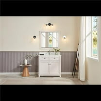 Legion Furniture WS2515-36-DW 36 in. Dreamy White Finish Solid Wood Sink Vanity, 1 ft. Artificial Stone Top