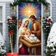 thumbnail image 1 of xihome Cubrepuertas navideño grande de polister, 90 x 200 cm, con diseño de Pap Noel., 1 of 6