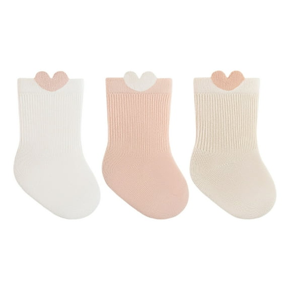 ZACPNCV Toddler Baby Girl Sock Frilly Ruffle Socks Little Girls Soft Cotton 3 Pack for Kids Crew Cute Socks Pink 1-3 Years