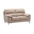 thumbnail image 2 of Home Roots 329567 Classy Leather Loveseat, Beige - 37 in., 2 of 2