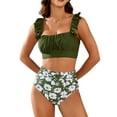 thumbnail image 1 of WEAIXIMIUNG Bikini Fendu à Volants Décontracté pour Femmes TG, 1 of 8