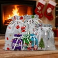 thumbnail image 3 of Christmas Bags 21Pcs Christmas Drawstring Gift Bags Assorted Sizes Large Medium Small Wrapping Bags 7 each Goody Bags for Presents Xmas Gift Bags for Party, 3 of 6
