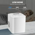 thumbnail image 5 of CONCETTA Ice Maker Countertop, Portable Self-Cleaning Machine, 9 Cubes in 6 Mins, 26lbs/24Hrs, Two Bullet Ice Sizes for Home, Kitchen, Office & Bar，White, 5 of 9