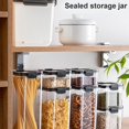 thumbnail image 4 of Baohd Cereal Storage Container Airtight Food Fresh Box Square Clear Sealed Jar Food Sacks Dispenser, 460ml, 4 of 8