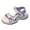 Purple, variant on Tosmy Girls Sandals Children Shoes Platform Sandals Color Matching Soft Sole Beach Sports Sandals For 4.5-5 Years