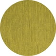 thumbnail image 1 of Ahgly Company Indoor Round Abstract Yellow Contemporary Area Rugs, 7' Round, 1 of 4