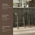 thumbnail image 2 of Maven Lane Vincent Wooden Rustic Kitchen Bar Stool, Antiqued Grey, Set of 4, 2 of 6
