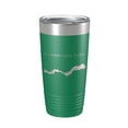 thumbnail image 1 of Cowanesque Lake Map Tumbler Travel Mug Insulated Laser Engraved Coffee Cup Pennsylvania 20 oz Green, 1 of 1