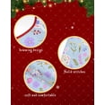 thumbnail image 6 of Blue Spring Floral Easter Christmas Tree Skirt 48 Inches Large Christmas Skirt Tree, Watercolor Bunny Botanical Tree Skirt Christmas Decorations for Fireplace Party Holidays Indoor Outdoor, 6 of 7