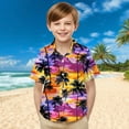 thumbnail image 2 of Atogsazn Toddler Boys Hawaiian Shirts Kids Casual Short Sleeve Shirts Summer Beach Top Clothing for Children Pink 8-9 Years, 2 of 9