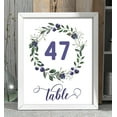 thumbnail image 3 of Darling Souvenir Elegent Floral Wreath Table Numbers Decorative Table Top Cards DIY-4" x 6" (1 to 50), 3 of 4