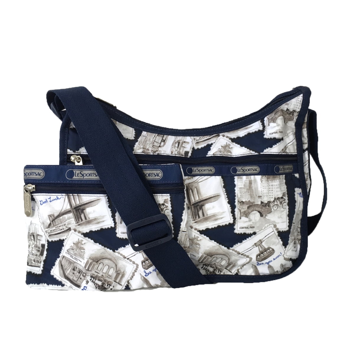 LeSportsac Classic Hobo Bag, Greetings From NY Navy