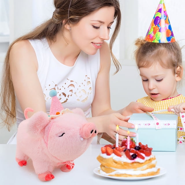 Muñeco de juguete de peluche jabalí | Lindo regalo de cumpleaños | Peluche suave y tierno | Orejas caídas y hocico detallado | Costuras duraderas | Uso decorativo y lúdico | 1 pieza | Diseño único