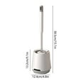 thumbnail image 3 of MERILER Long Handled Toilet Brush with Soft Bristle and Space-Saving Base, Stainless Steel and Plastic Handle, Compact Design for Bathroom Use, 3 of 7