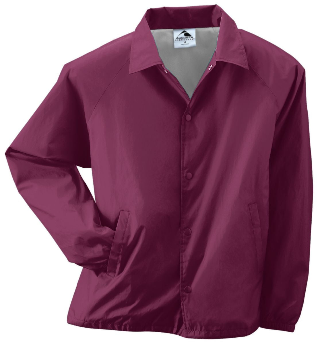 Augusta YTH NYLON COACH'S JACKET LINED BLACK L by Augusta
