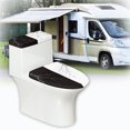 thumbnail image 6 of FOR U DESIGNS Black and White Pattern 2 Pack Toilet Lid Cover with Toilet Tank Lid Cover, Adjustable Toilet Seat Covers Fits Most 15-21" Round Oblong and Elongated Toilet Seat,Easy to Clean, 6 of 8