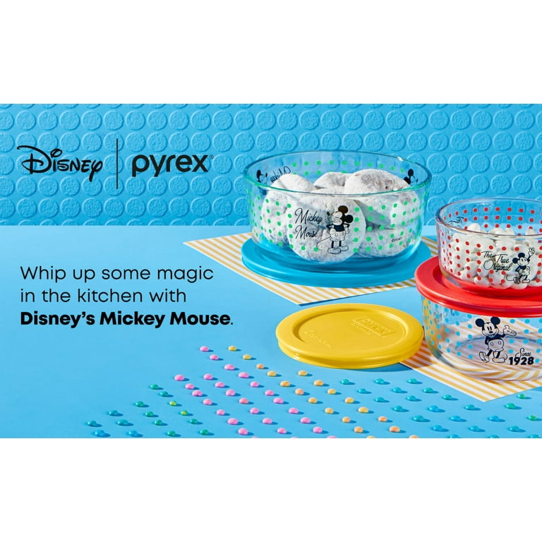 Pyrex Glass 8-piece Minnie Mouse Decorated Food Storage Set