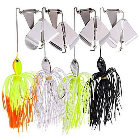 Sougayilang Fishing Lures Buzzbait .. Spinnerbait Topwater Lure for .. Bass Pike Fishing