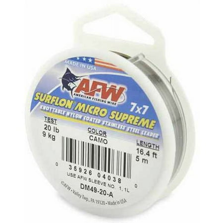 UPC: 0035926040380 | AFW DM49-20-A SurflonMicroSupreme Nylon Coated 7×7 Stainless Leader