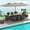 Beige, variant on Costway 11 PCS Patio Dining Set with 15 ft Double-Sided Patio Umbrella 8 Armchairs Wine