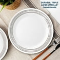 thumbnail image 5 of Corelle Brushed Silver 16-Piece Glass Dinnerware Set (Service for 4), 5 of 7