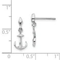 thumbnail image 2 of 925 Sterling Silver Polished White Ice 1/2 Pt Diamond Post Earrings Measures 18x8mm Wide - Earring for Women, 2 of 2
