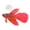 Red Fighting Fish, variant on Silicone Artificial Moving Floating Fish Fake Fish Ornament Decor for Aquarium Fish Tank Decorations