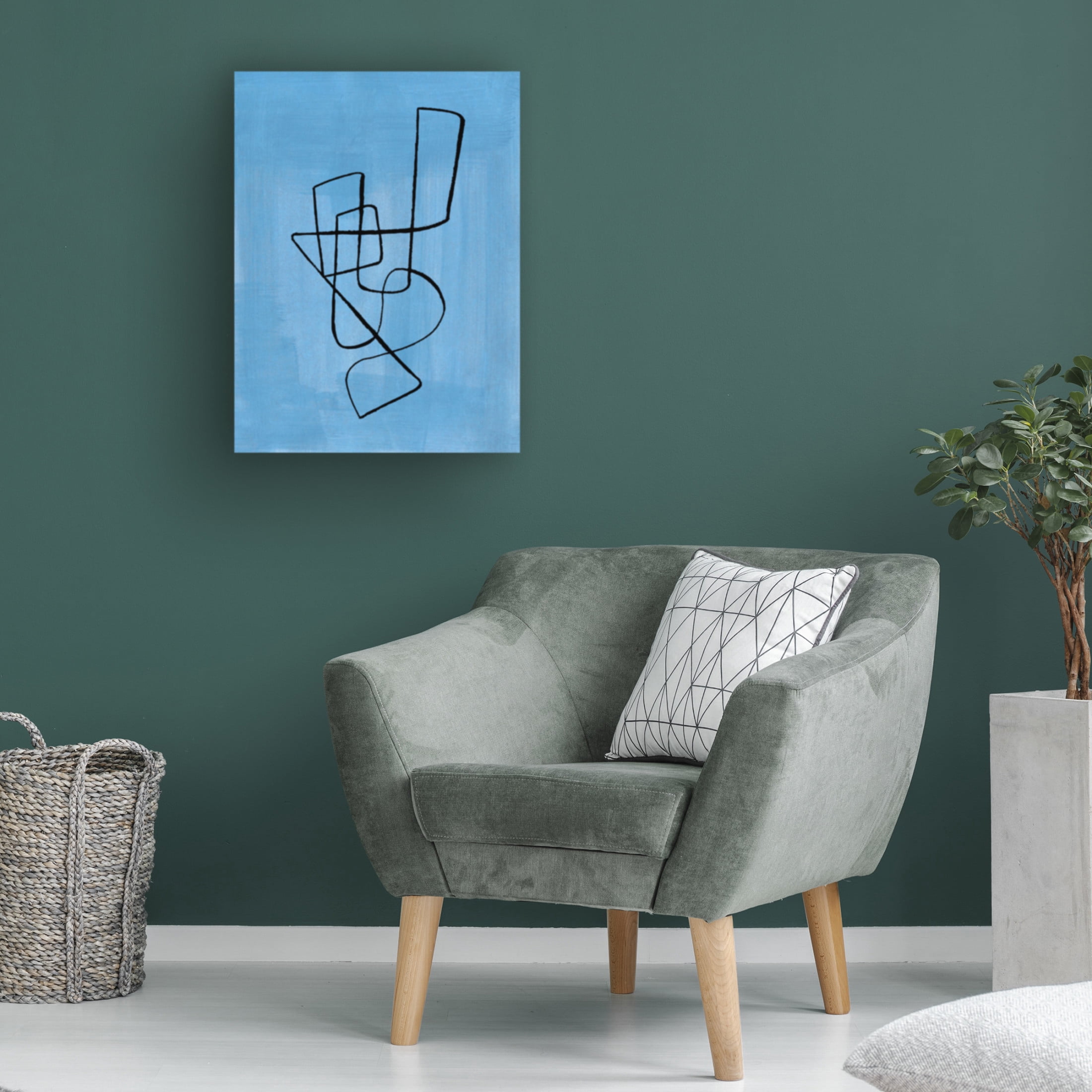 Trademark Fine Art Ejaaz Haniff Pastel Blue Circuit Canvas Wall Art