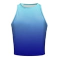thumbnail image 4 of Women's Camisole Tank Tops Gradient Racerback Crew Neck Summer Basic Tank Shirt, 4 of 4