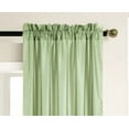 thumbnail image 4 of Gorgeous Home Linen 2pc MR2 Green Sage Rod Pocket Window Curtain Semi-Sheer Light Filtering 54" wide X 95" Set of 2, 4 of 5