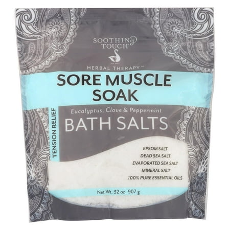 Soothing Touch Bath Salts - Sore Muscle Soak - 32 (Best Bath Soak For Sore Muscles)
