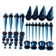 thumbnail image 4 of Kit de estiramiento de medidores de oído Yinane 36pcs tapones de acero Inoxidable oscuro, 4 of 7