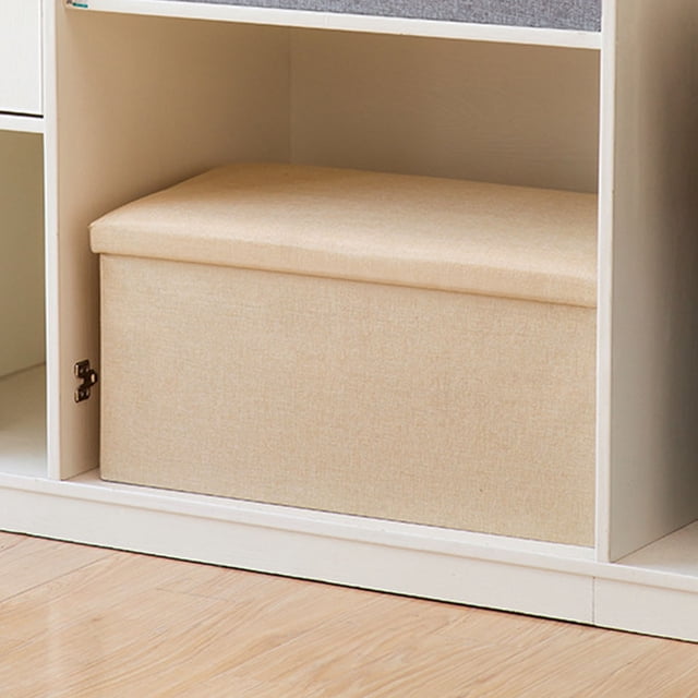 Almacenamiento Otomano, Almacenamiento Otomano Banco Espacio De Ahorro De Tela Multifuncional Plegable Duradera Para Sala De Estar Para Habitación