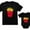Dad Black / Baby Black, variant on Small & Large Fries Baby Bodysuit & Men's T-Shirt Matching Set Father's Day Gift Dad Black XXX-Large / Baby Black 24M (18-24M)